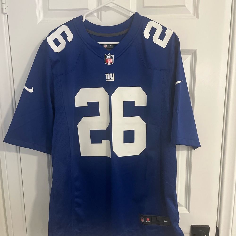 Barkley Giants Blue On Field NFL Jersey